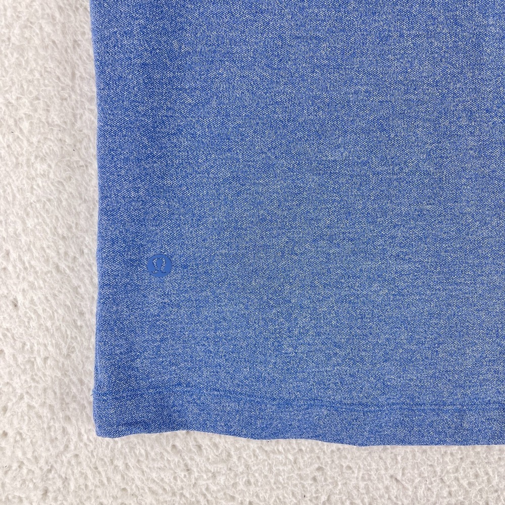 Lululemon Evolution Polo Shirt Mens Small Blue Short Sleeve Casual Golf Active - Picture 9 of 11
